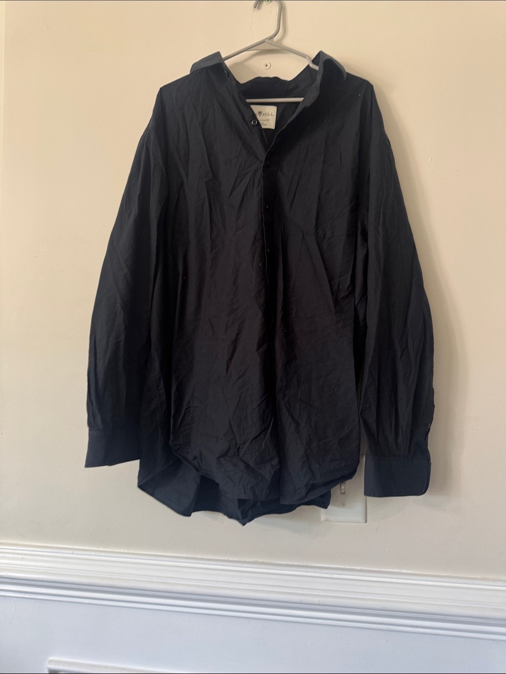 Men's Casual Button-Down Shirt - Black